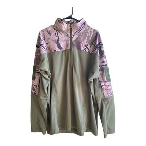 Under Armour Ua Tac Combat SHIRT 2.0 Army UBACS Green Camo Tactical 3/4Z…